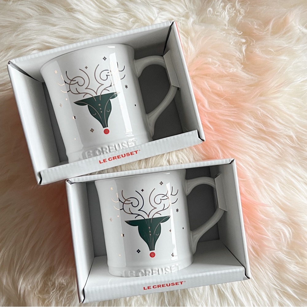 Le Creuset Noel Collection Set of 2 Rudolph Reindeer Mug